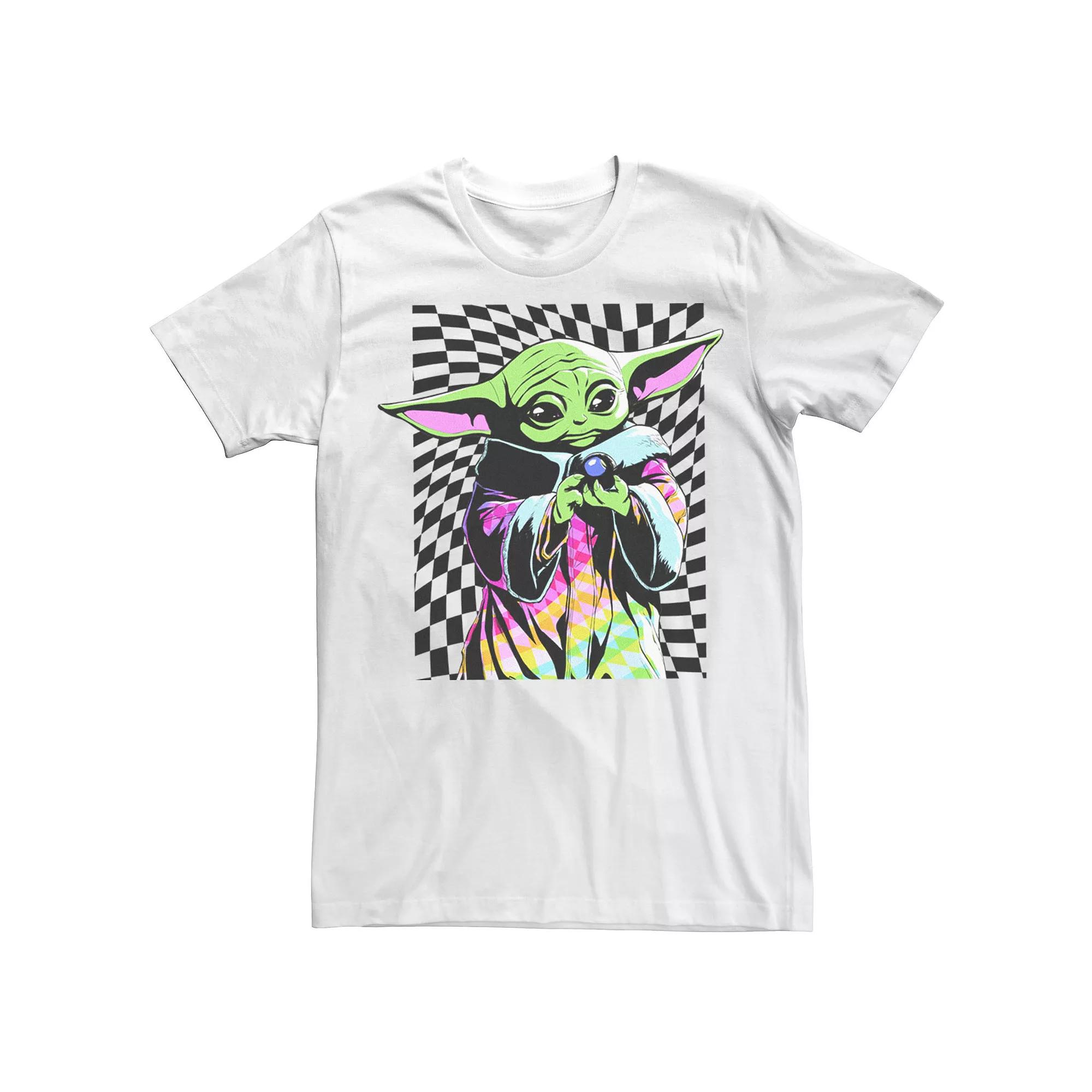 Men's The Mandalorian Grogu Trippy Portrait Tee,  Product Image