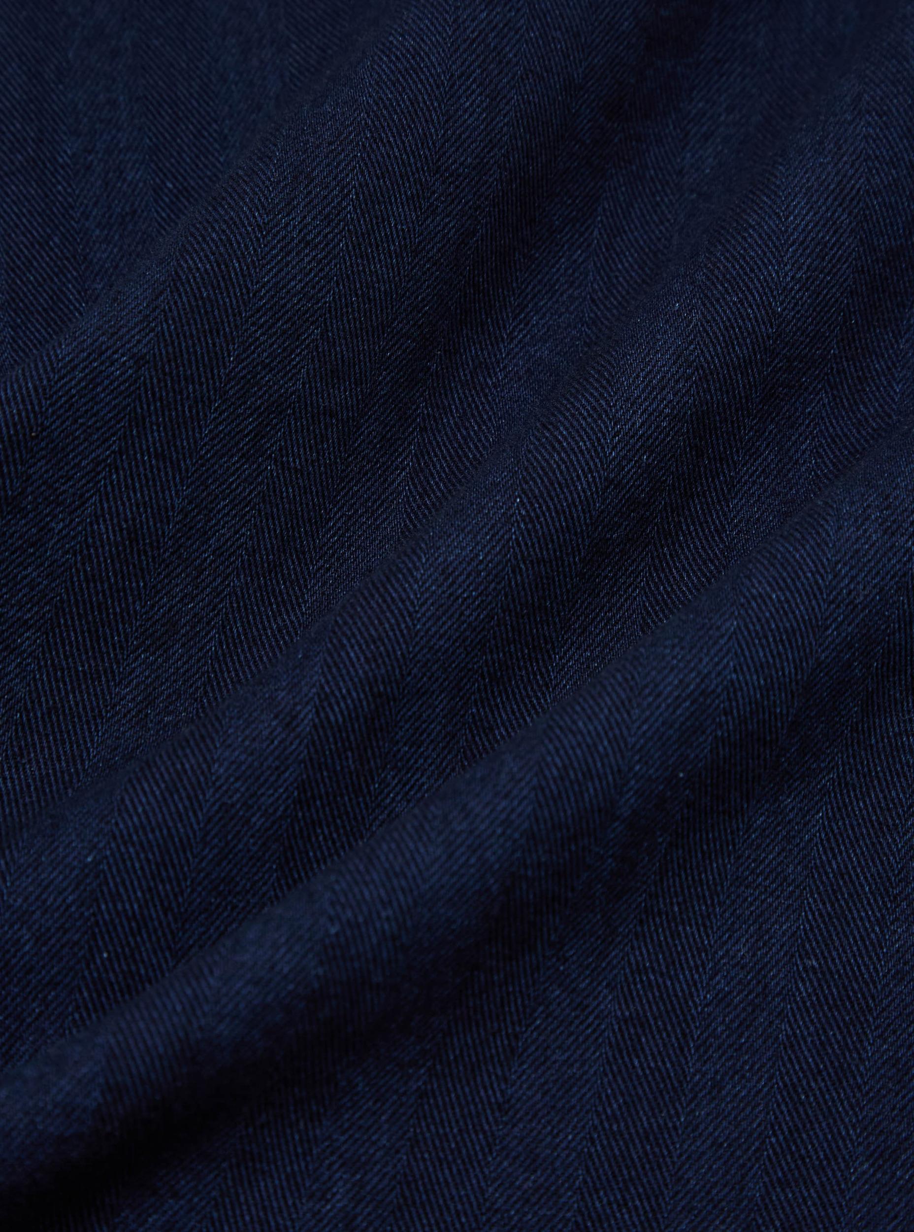 Universal Works Smock Overshirt in Indigo Herringbone Denim Product Image