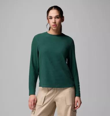 Columbia Womens Brea Falls Grid Crew Long Sleeve Shirt- Product Image