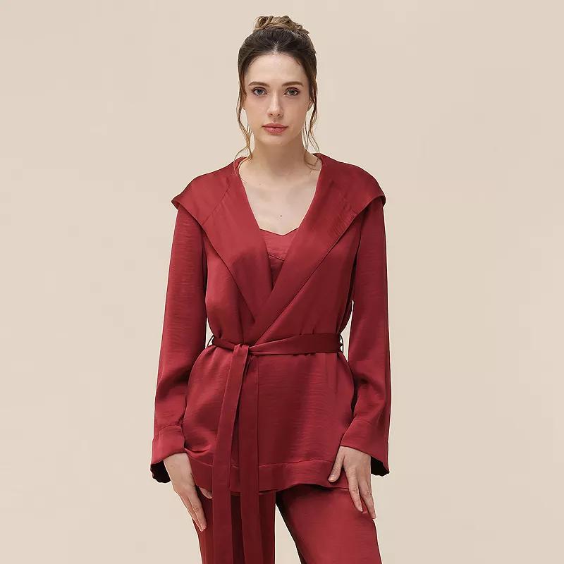 Women's Adyson Parker Satin Cami and Robe Set,  Product Image