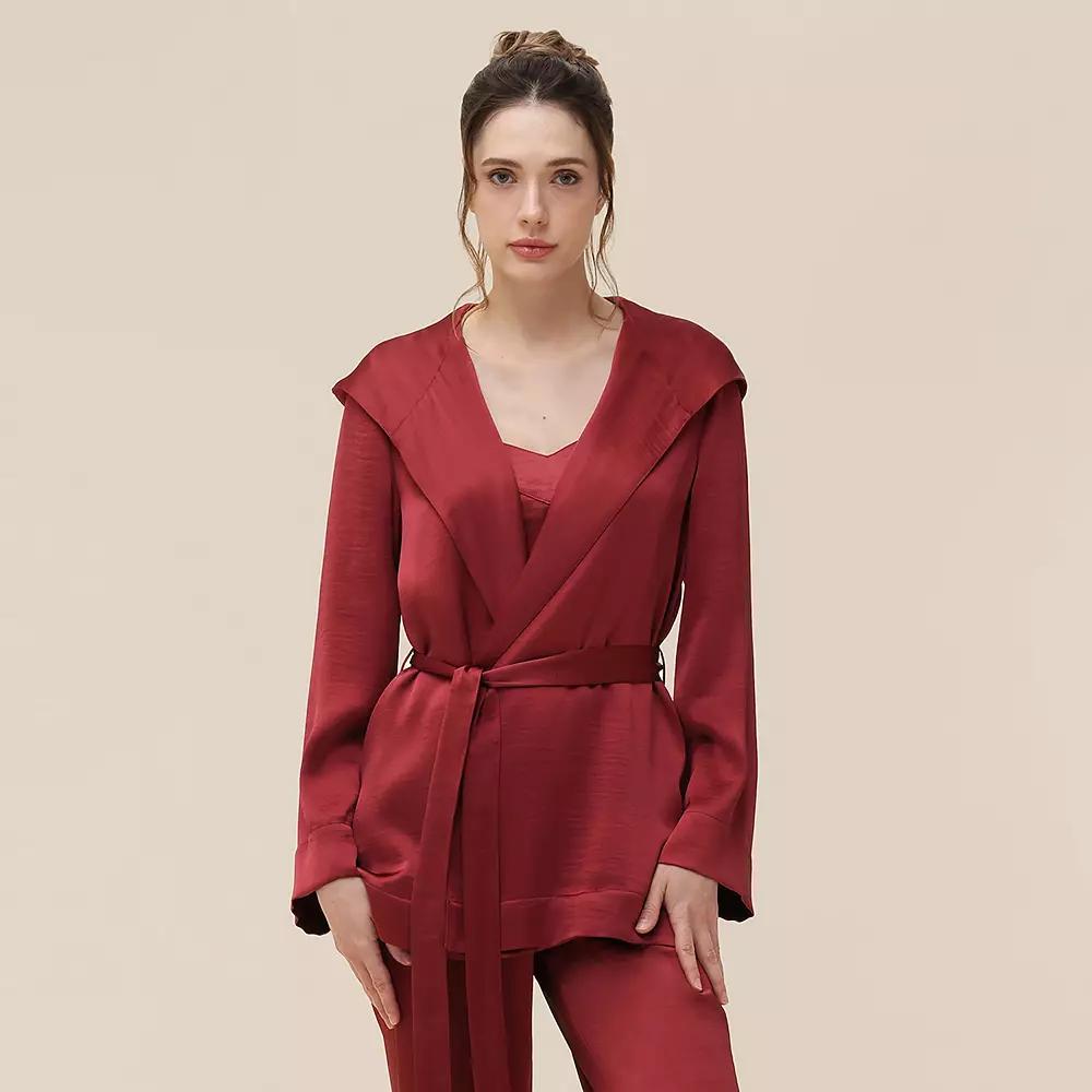 Women's Adyson Parker Satin Cami and Robe Set,  Product Image