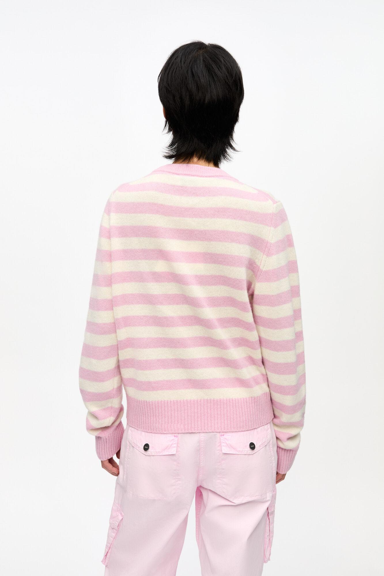 Striped Graphic Wool Bunny Sweater Product Image