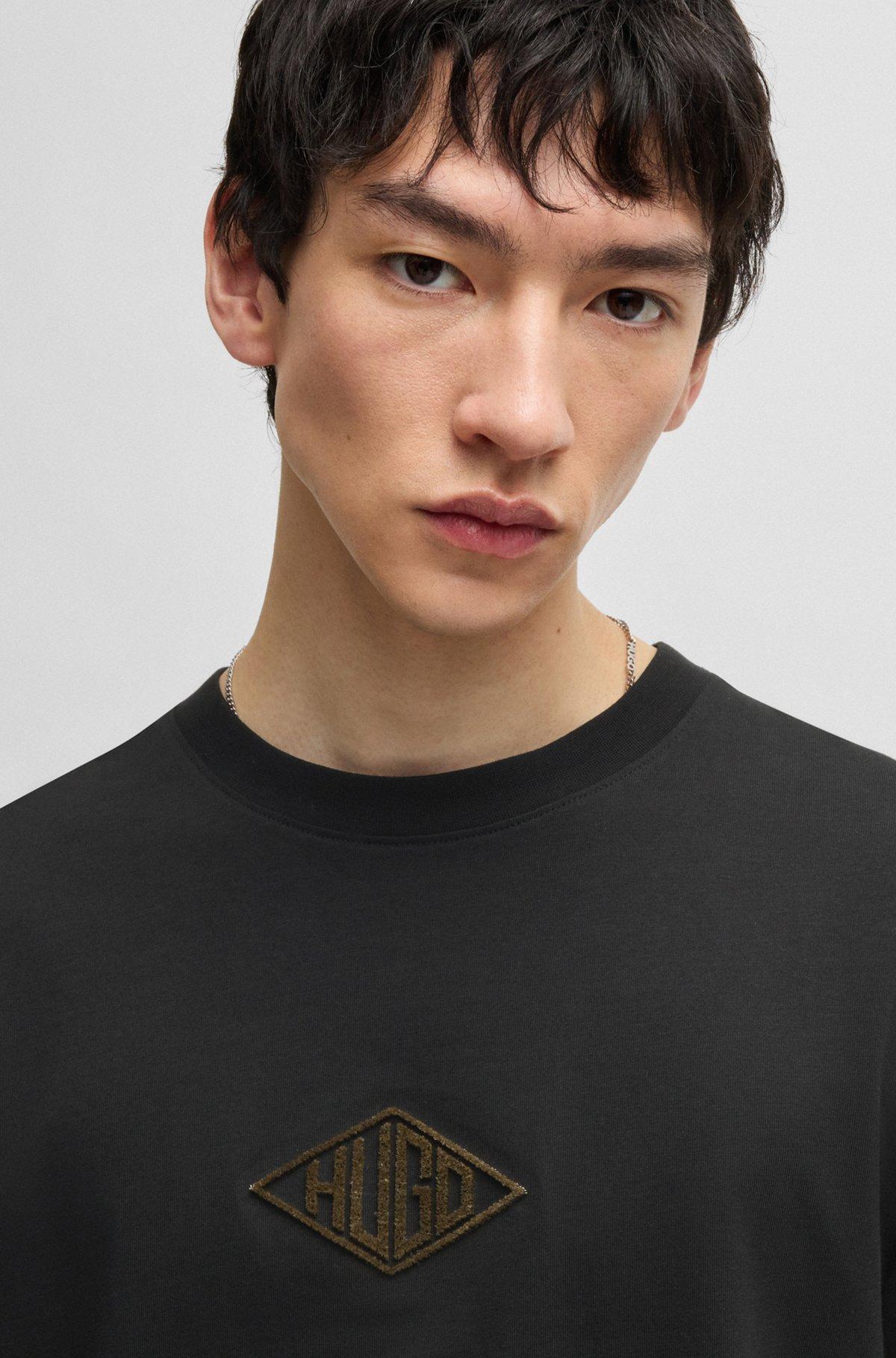 Relaxed-fit T-shirt in cotton with embroidered logo Product Image