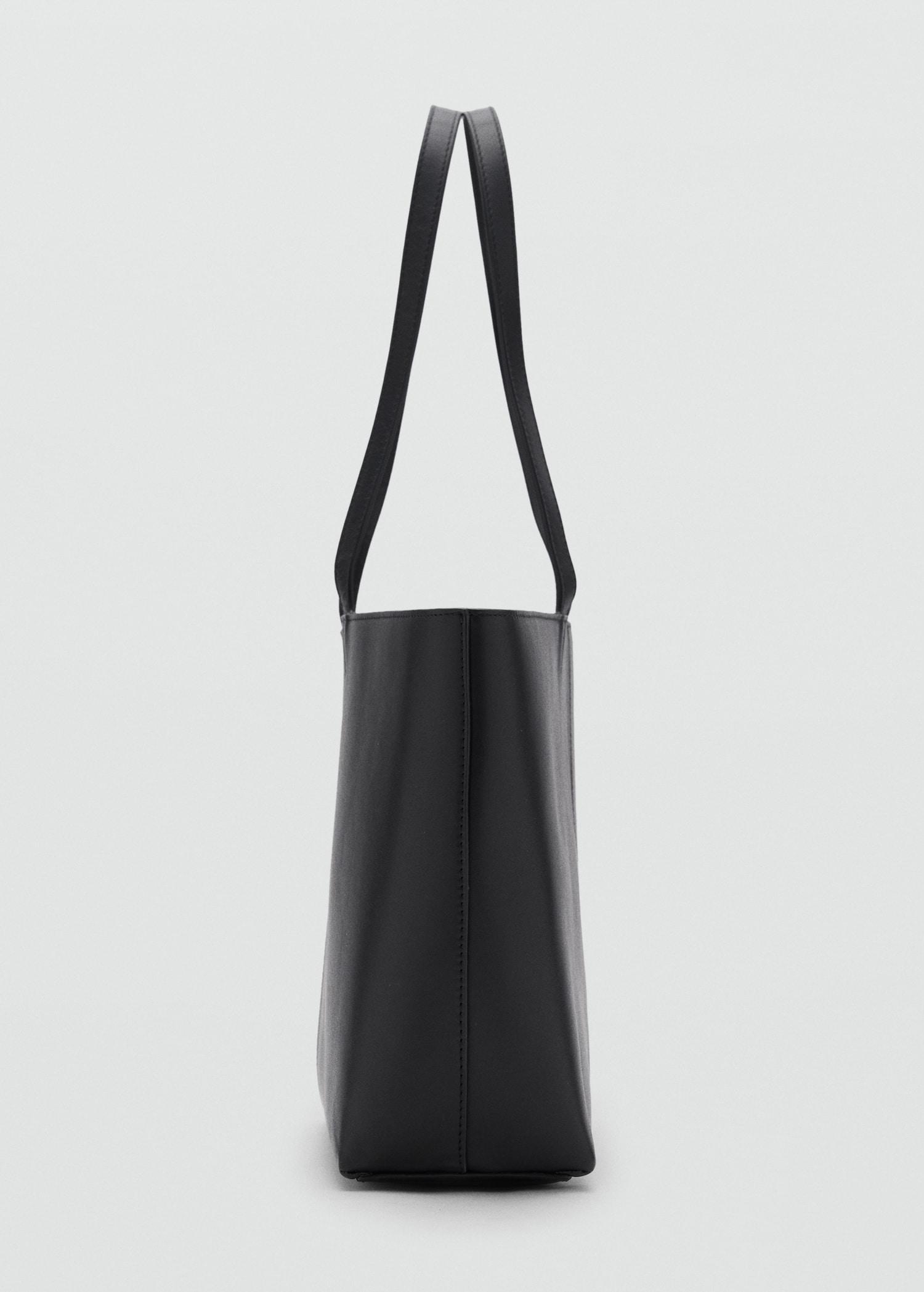Medium leather shopper bag - Women | MANGO USA Product Image