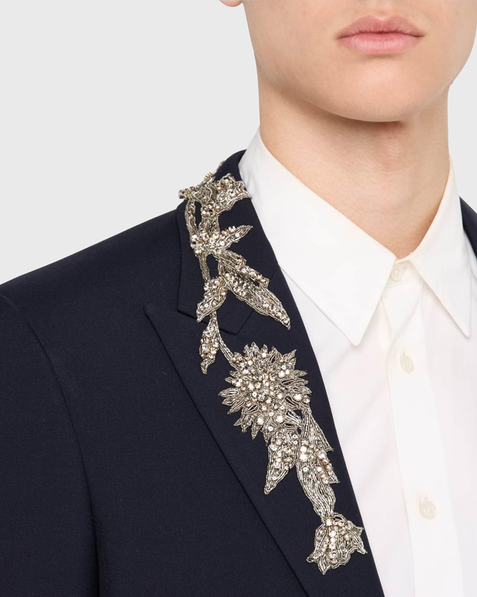 Men's Embroidered Wool Sport Coat Product Image