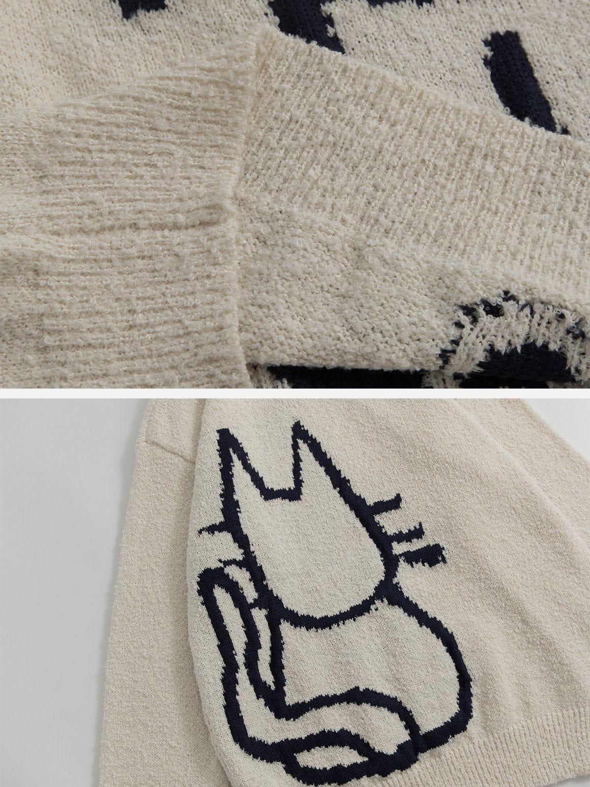 Aelfric Eden Hand Drawn Cat Sweater Product Image