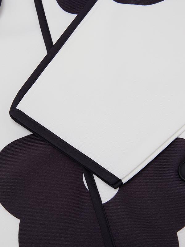 Long Sleeves Loose Contrast Color Flower Print Split-Joint Stand Collar Jackets Outerwear Product Image