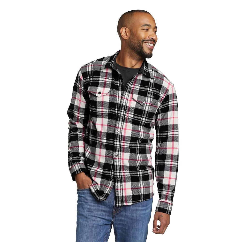 Men's Eddie Bauer Chutes Microfleece Button-Front Shirt, Size: XL, Raven Product Image