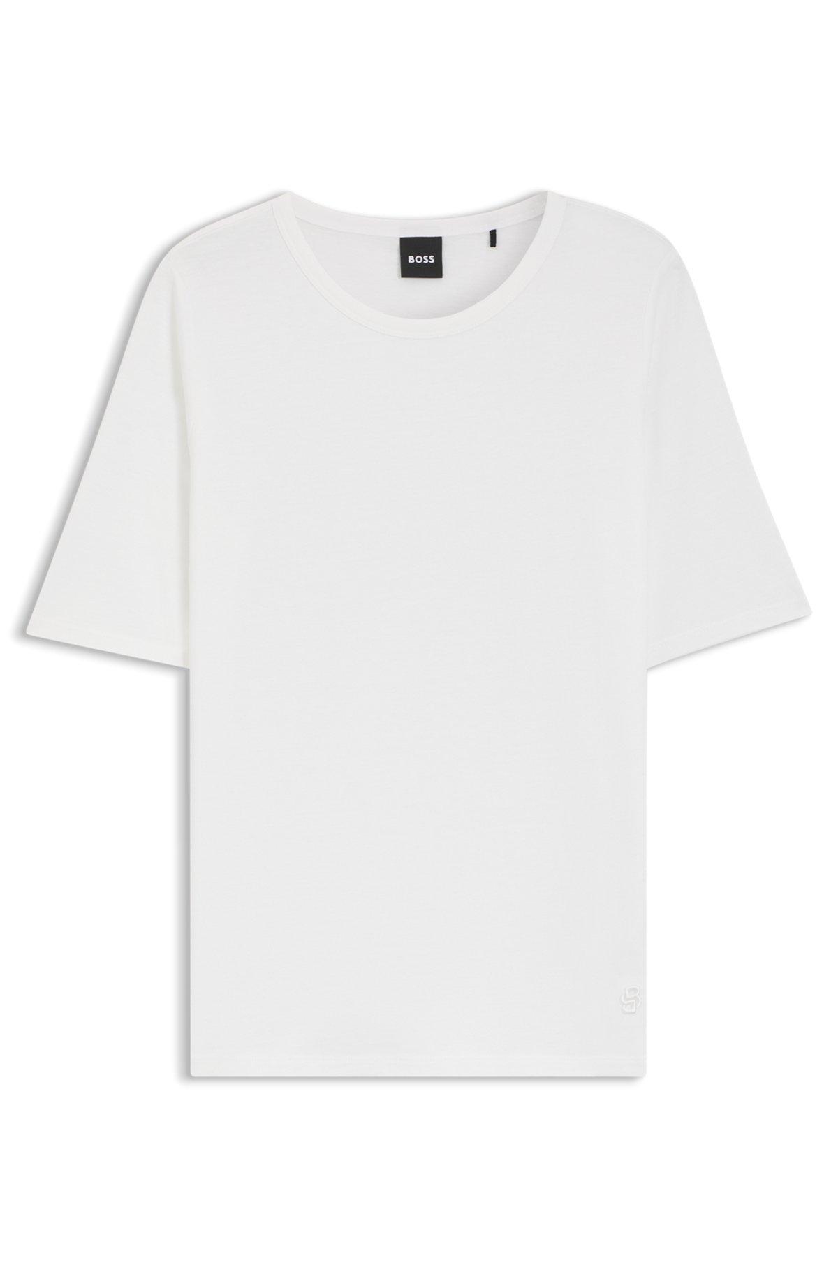 Slim-fit T-shirt in cotton, modal and silk Product Image