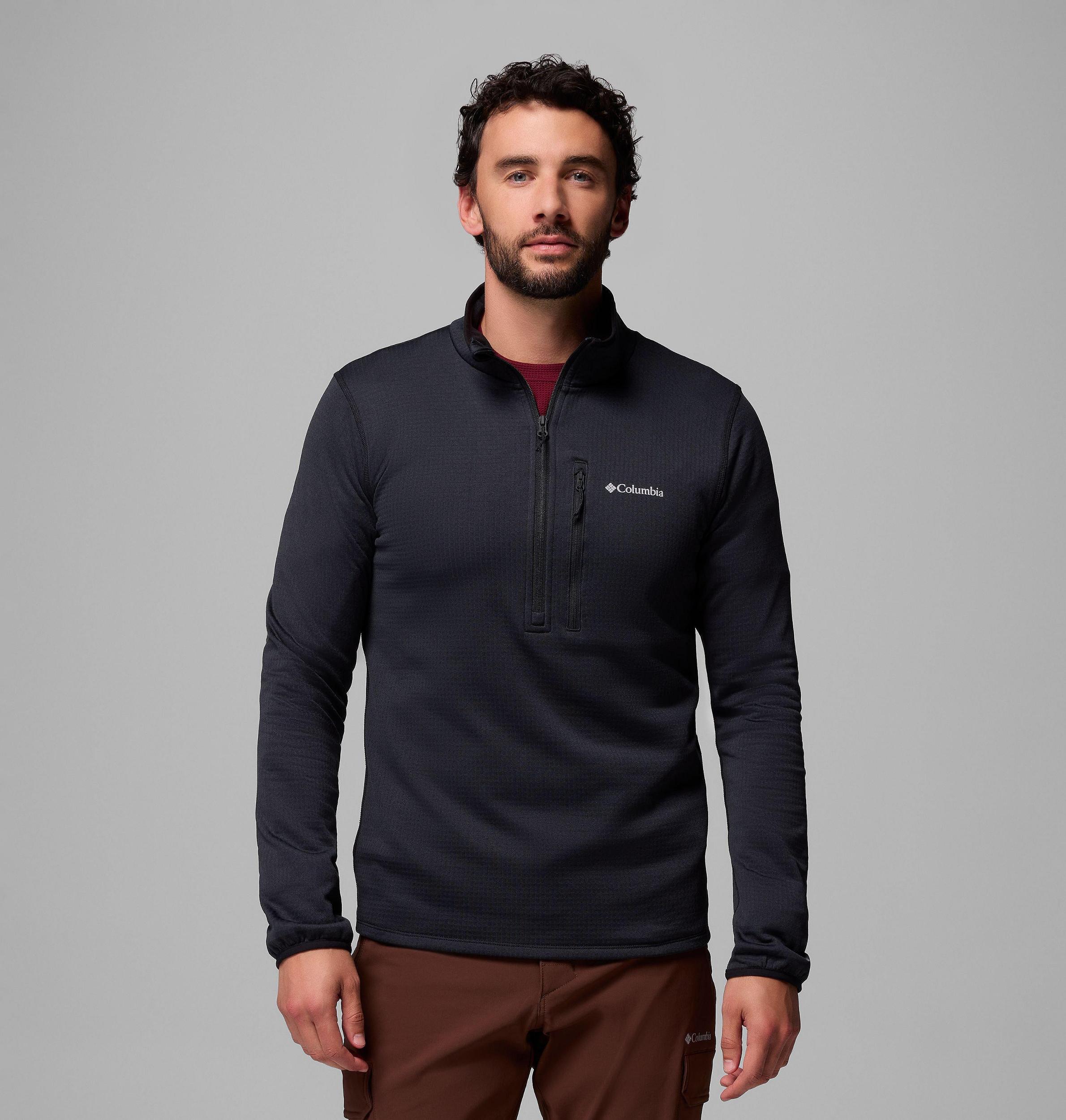 Columbia Mens Essential Hike Grid Fleece Half Zip Jacket- Product Image