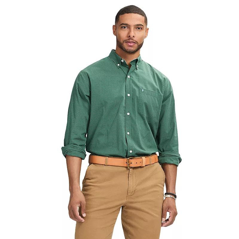 Men's IZOD Performance Comfort Long Sleeve Button Down Shirt, Size: Small, Gingerbread Product Image