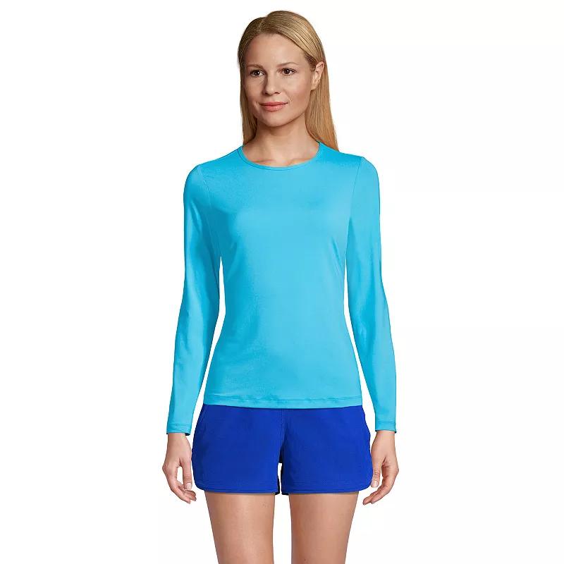 Petite Lands' End UPF 50 Long Sleeve Rash Guard, Women's,  Product Image
