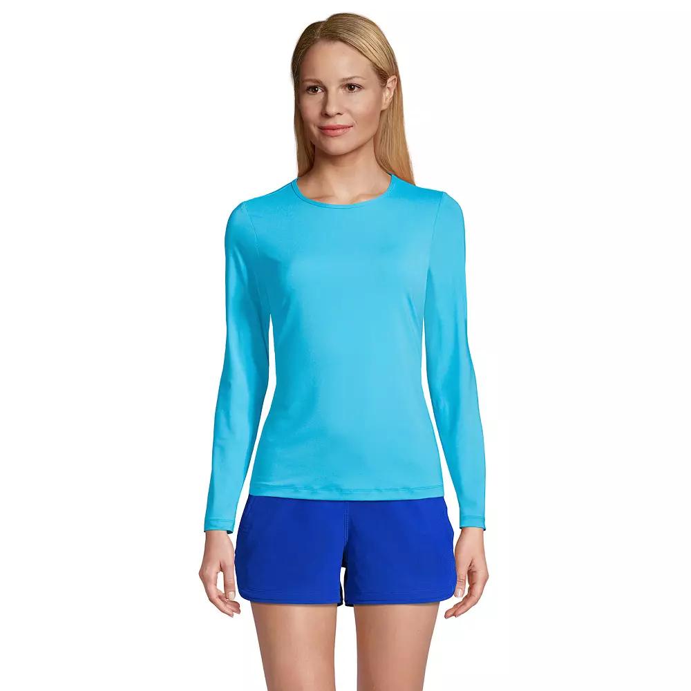 Petite Lands' End UPF 50 Long Sleeve Rash Guard, Women's,  Product Image