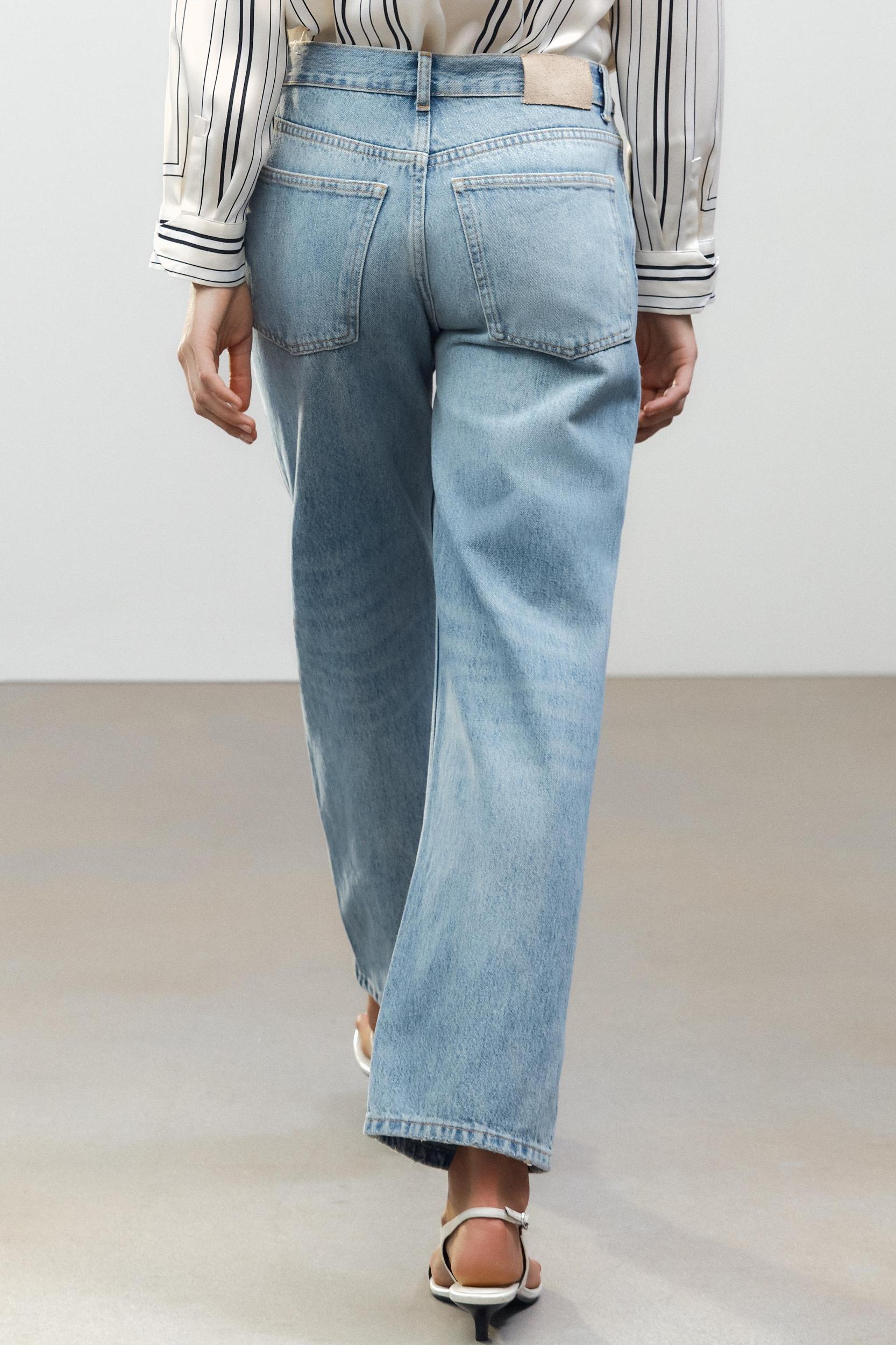ZW COLLECTION STRAIGHT HIGH-WAIST CROPPED JEANS Product Image