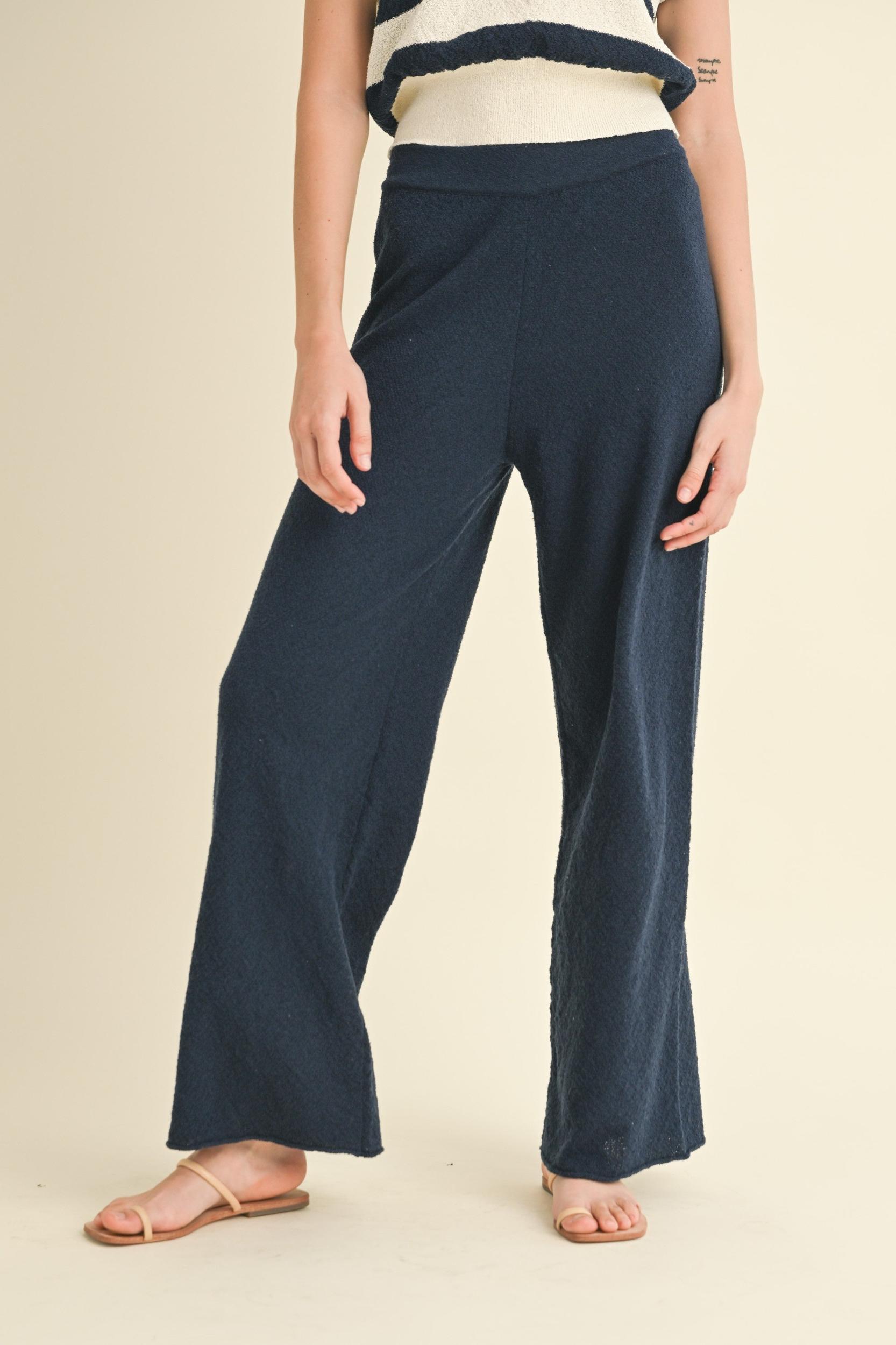 Comfy Knitted Straight Leg Pants Product Image