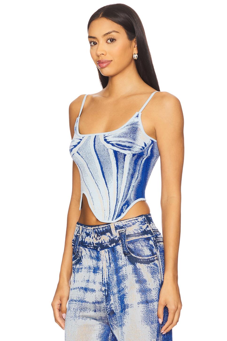 Mila Denim Print Tank Top PH5 Product Image