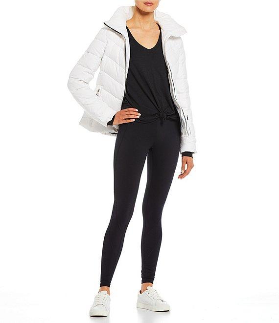 Antonio Melani Active Impact V-Neck Short Sleeve Relaxed Fit Knot Front Coordinating Shirt Product Image