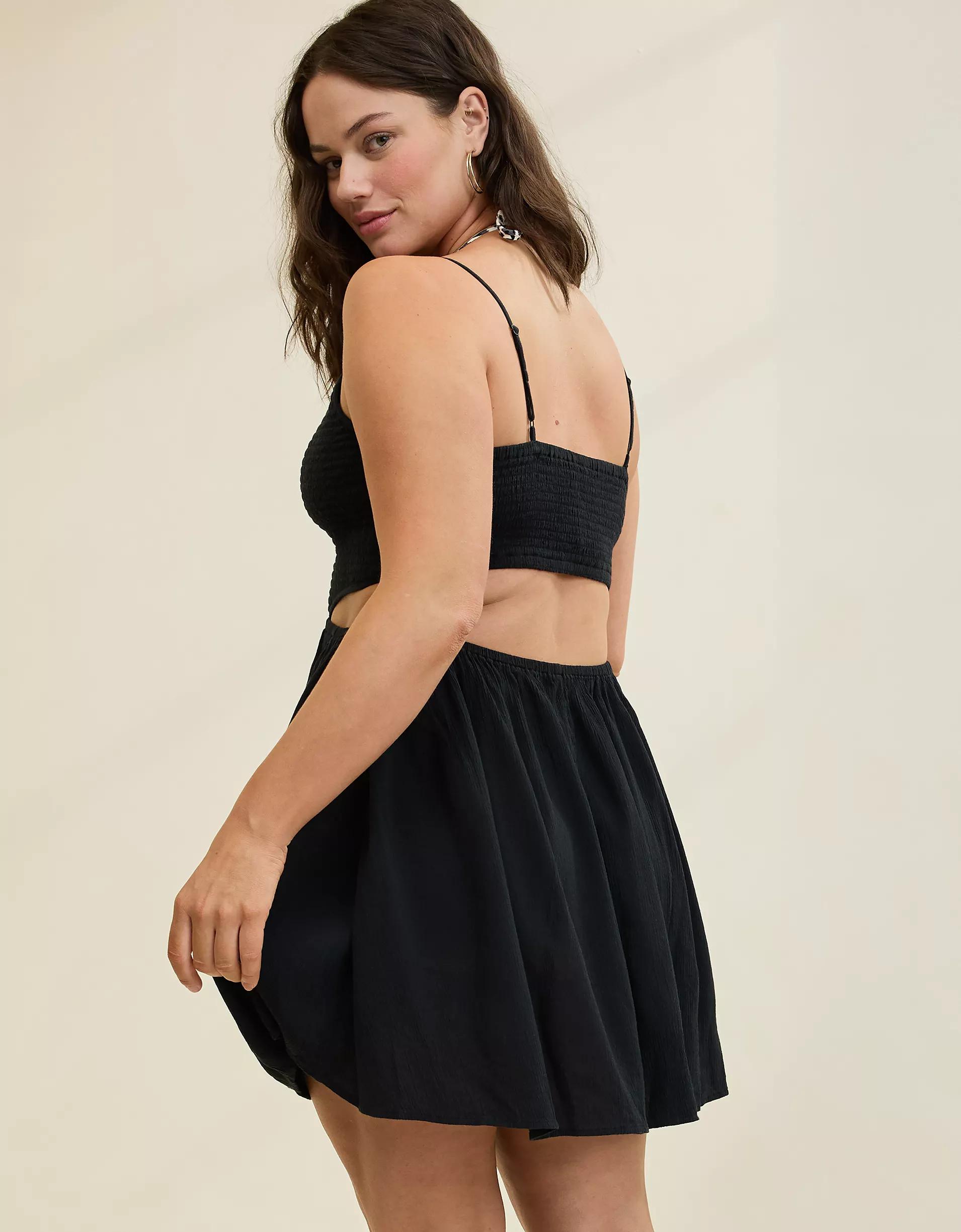 Aerie Smocked Cut Out Mini Dress Product Image