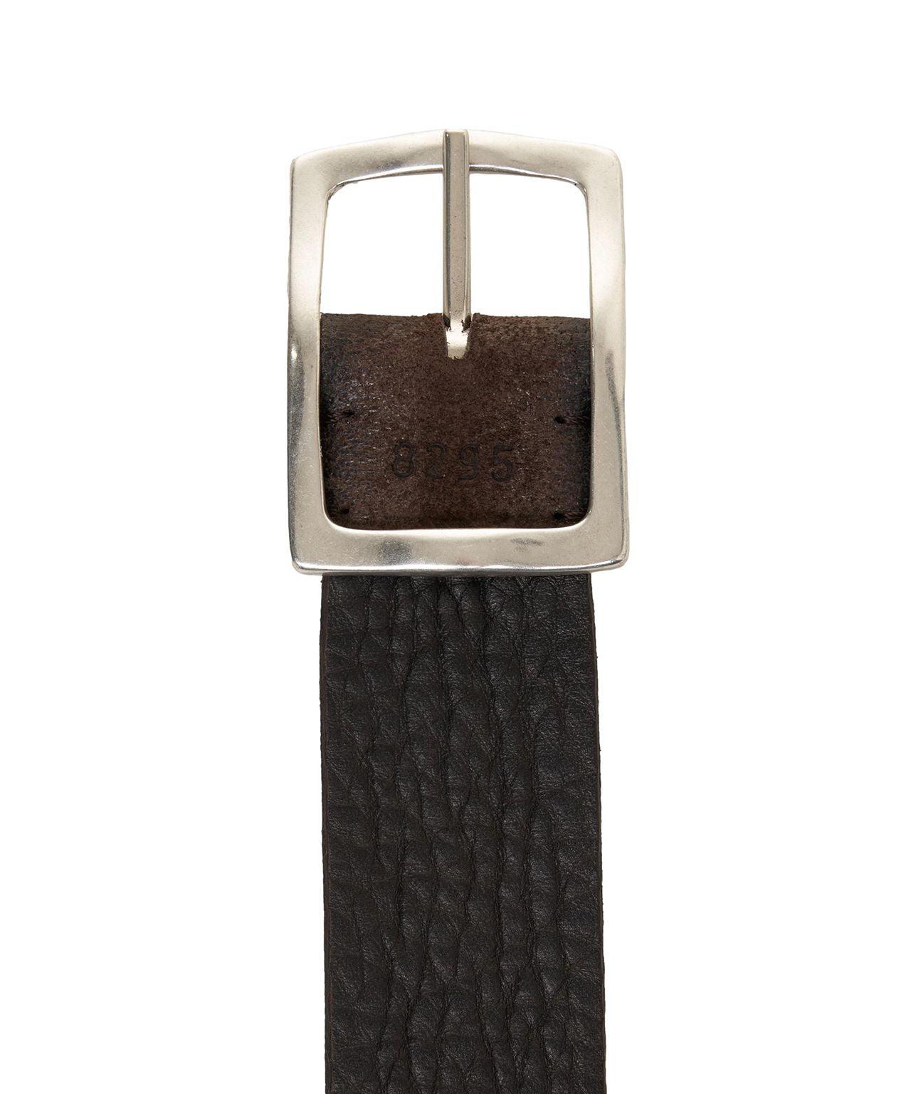 Leather belt with buckle Product Image