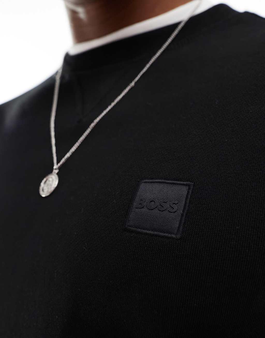 BOSS Orange Westart box logo sweatshirt in black Product Image