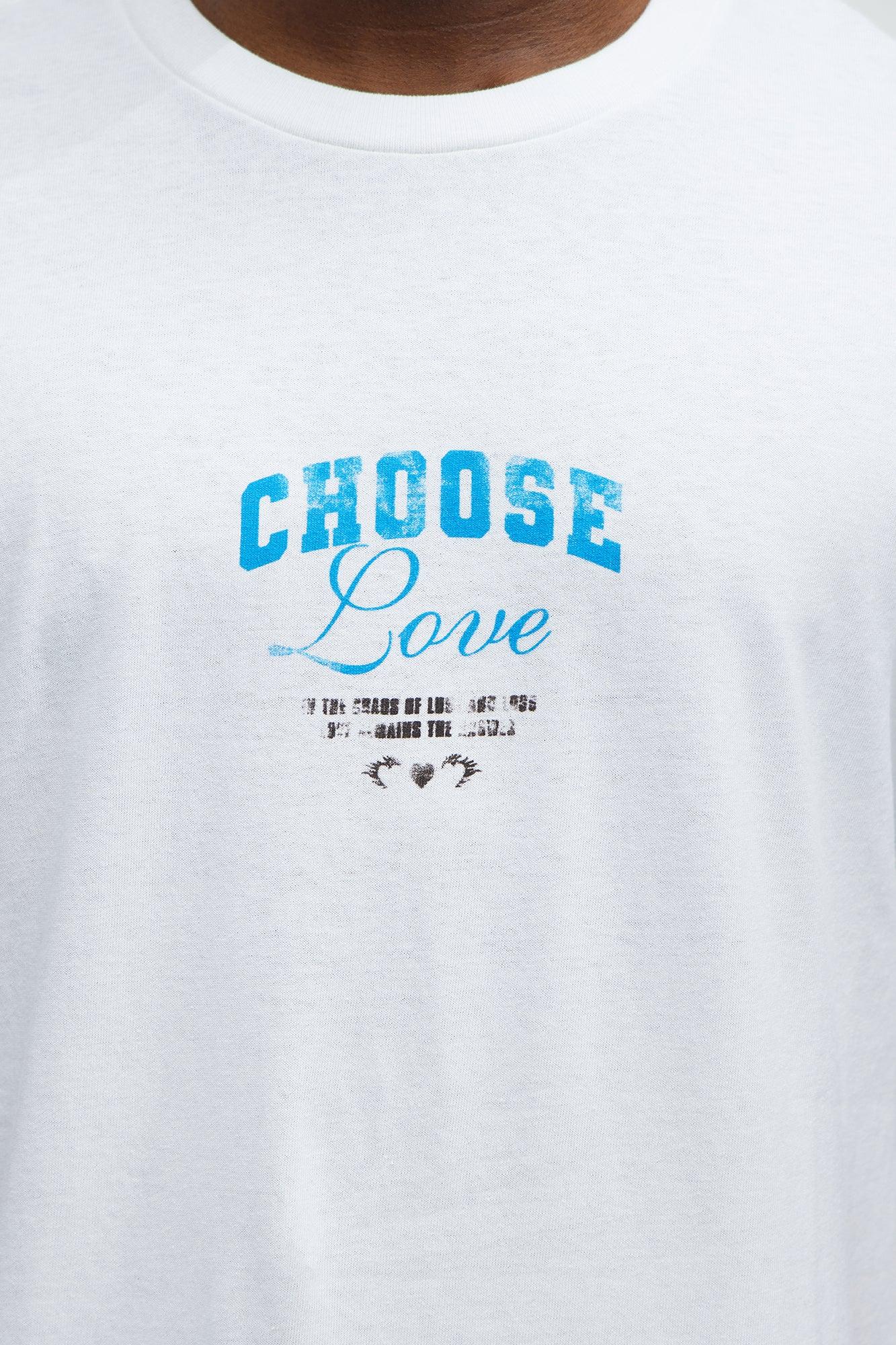 Choose Love Short Sleeve Tee - White Product Image