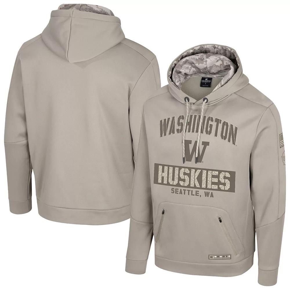 Men's Colosseum Oatmeal Notre Dame Fighting Irish Operation Hat Trick Battalion Hoodie,  Product Image