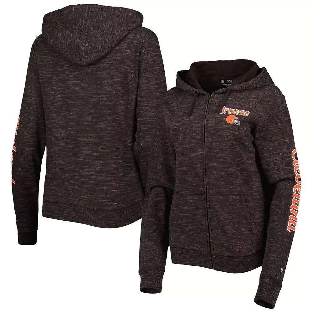 Women's New Era Brown Cleveland Browns Reverse Full-Zip Hoodie,  Product Image
