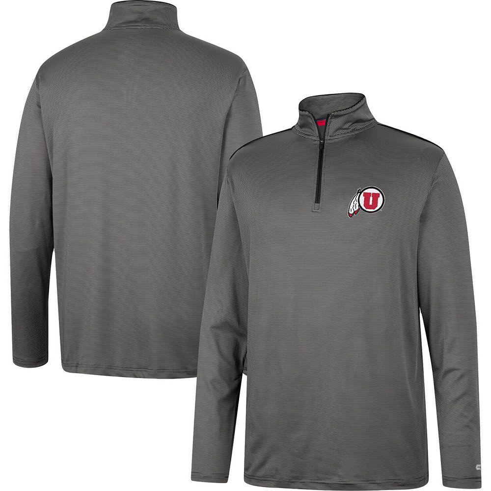 Men's Colosseum Charcoal Utah Utes Logo Quarter-Zip Windshirt, Size: Medium, Ute Charco Product Image