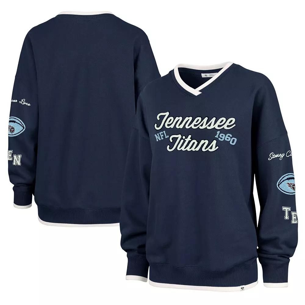 Women's Stoney Clover Lane x '47 Navy Tennessee Titans Eighties Pullover Sweatshirt, Size: XL, Blue Product Image