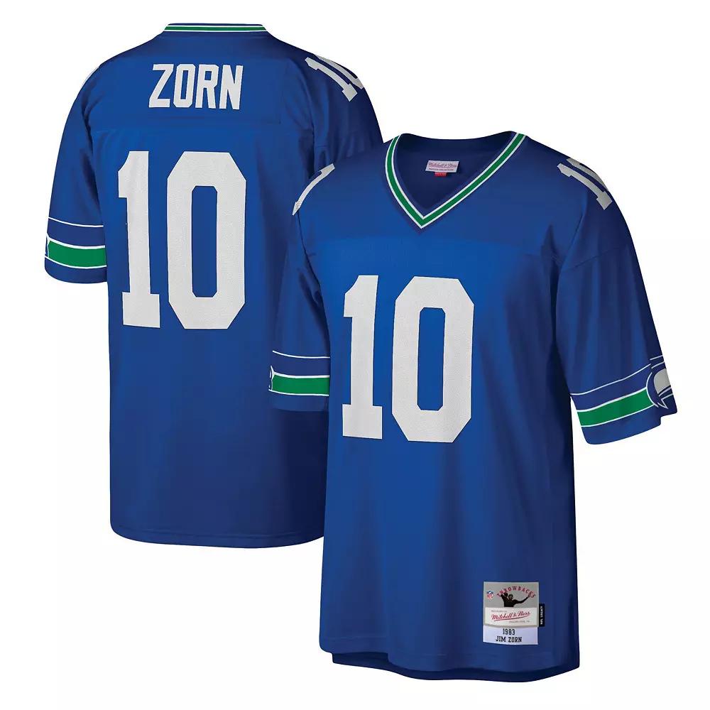 Men's Mitchell & Ness Jim Zorn Royal Seattle Seahawks Legacy Replica Jersey, Size: Small, Blue Product Image