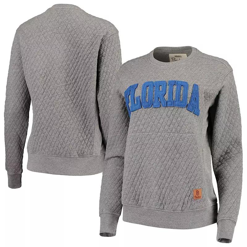 Women's Pressbox Heather Charcoal Florida Gators Moose Quilted Pullover Sweatshirt,  Product Image