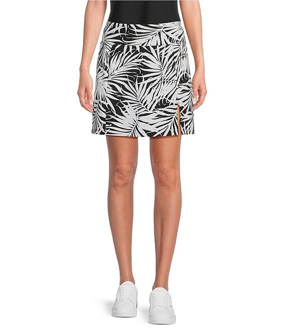 Tommy Bahama Aubrey Lorenzo IslandZone® Leaf Printed Peached Jersey A-Line Mini Skort Product Image