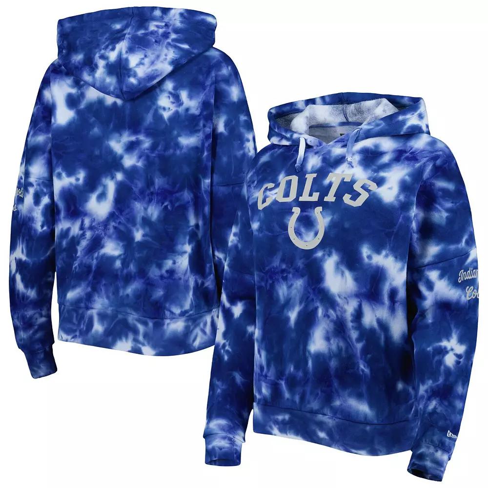 Women's New Era Royal Indianapolis Colts Cloud Dye Fleece Pullover Hoodie,  Product Image