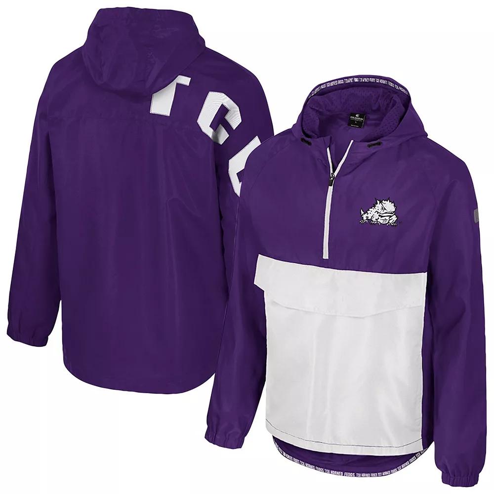 Men's Colosseum Purple TCU Horned Frogs Reloaded Anorak Half-Zip Jacket,  Product Image