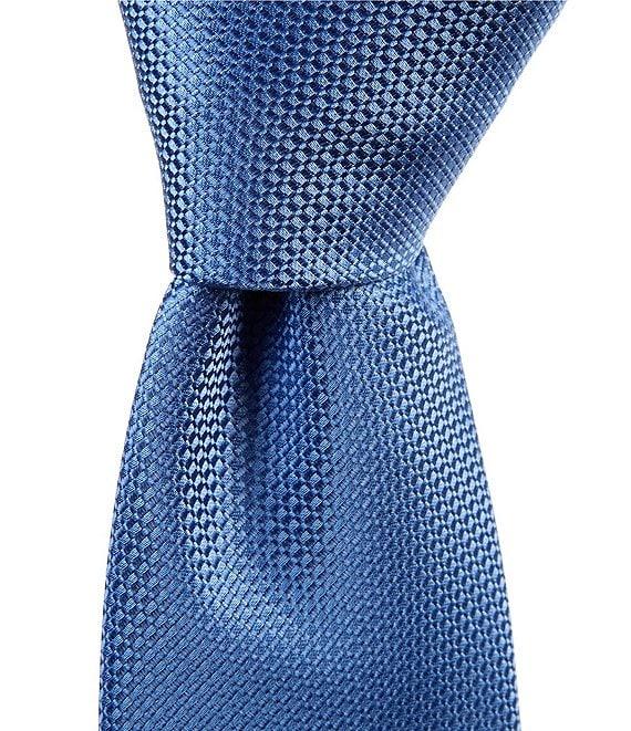 Hickey Freeman Solid Textured Narrow 3#double; Woven Silk Tie Product Image