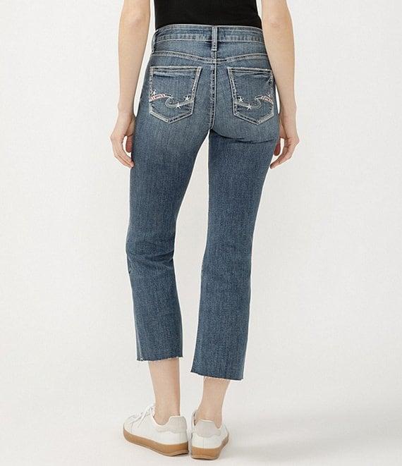 Silver Jeans Co. Suki Mid Rise Curvy Fit Flare Cropped Jeans Product Image