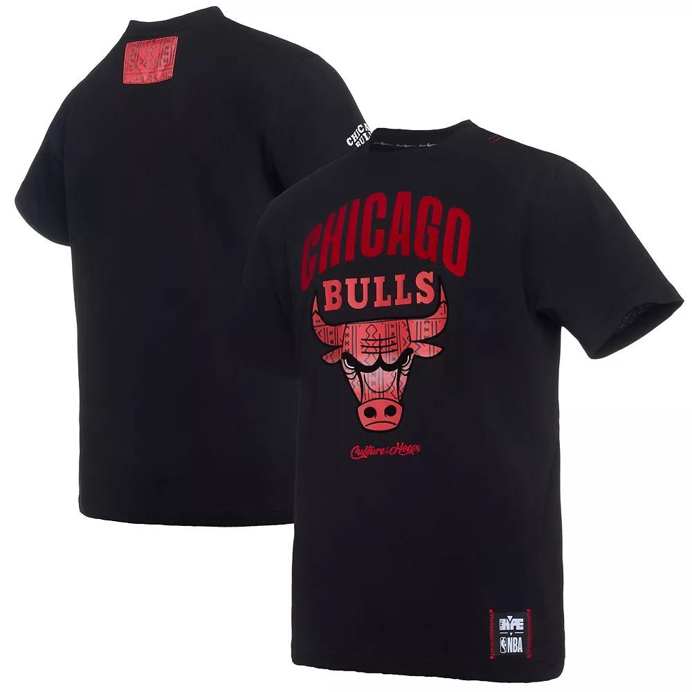 Men's NBA x Two Hype  Black Chicago Bulls Culture & Hoops Collection Premium T-Shirt, Size: Medium Product Image