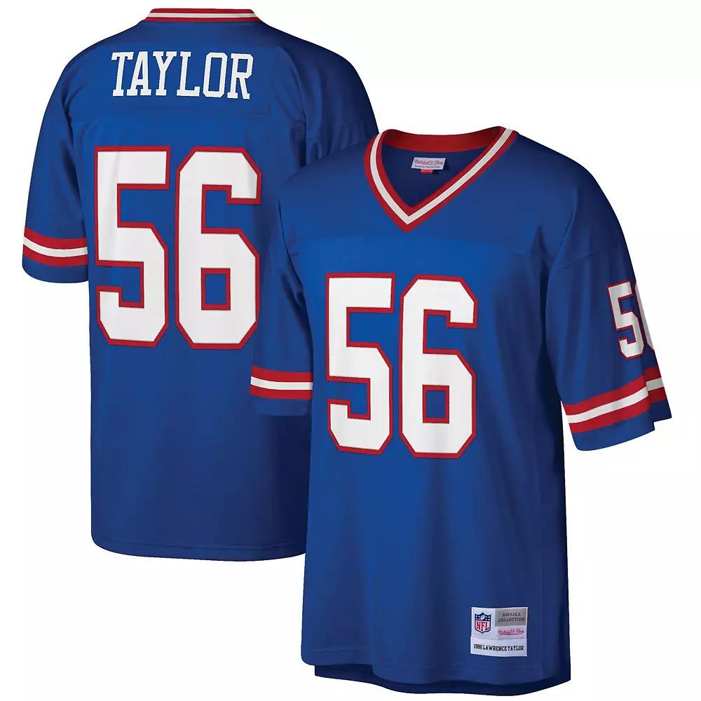 Men's Mitchell & Ness Lawrence Taylor Royal New York Giants Big & Tall 1986 Retired Player Replica Jersey,  Product Image