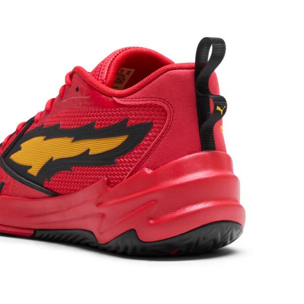 PUMA Scoot Zeros Retro Portland Men's Basketball Shoes in For All Time Red/Yellow Sizzle Product Image