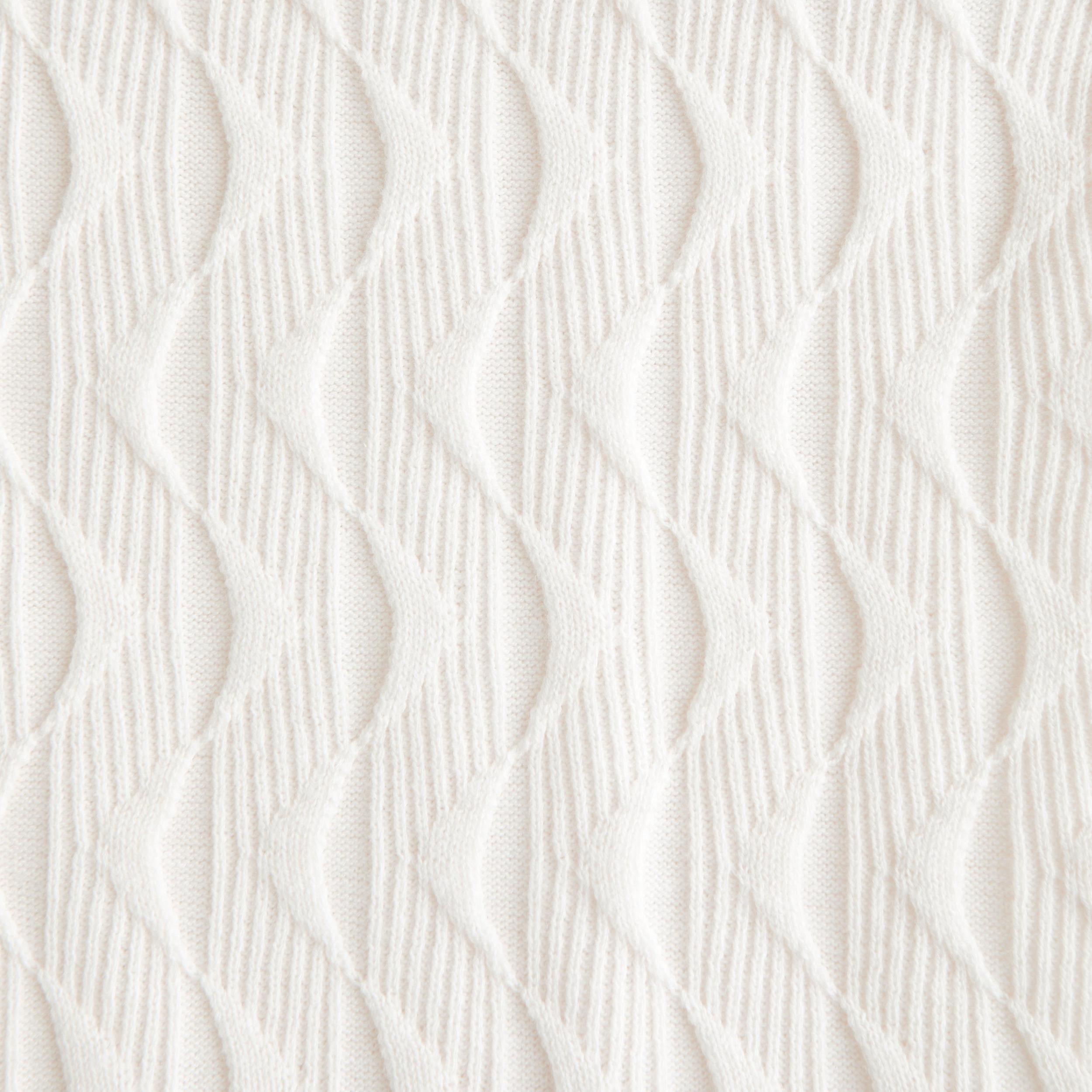 Geometric Stitch Button-Through Sweater Polo Product Image