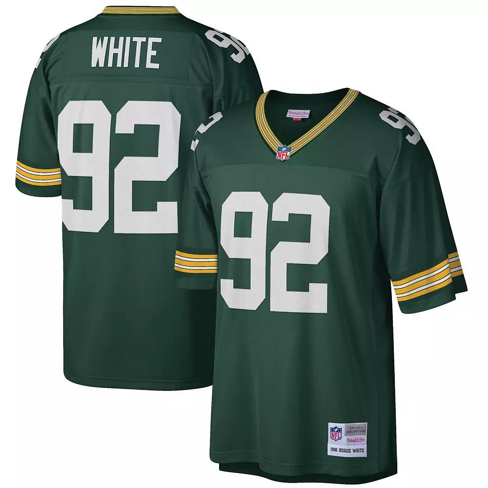 Men's Mitchell & Ness Reggie White Green Green Bay Packers Big & Tall 1996 Retired Player Replica Jersey,  Product Image
