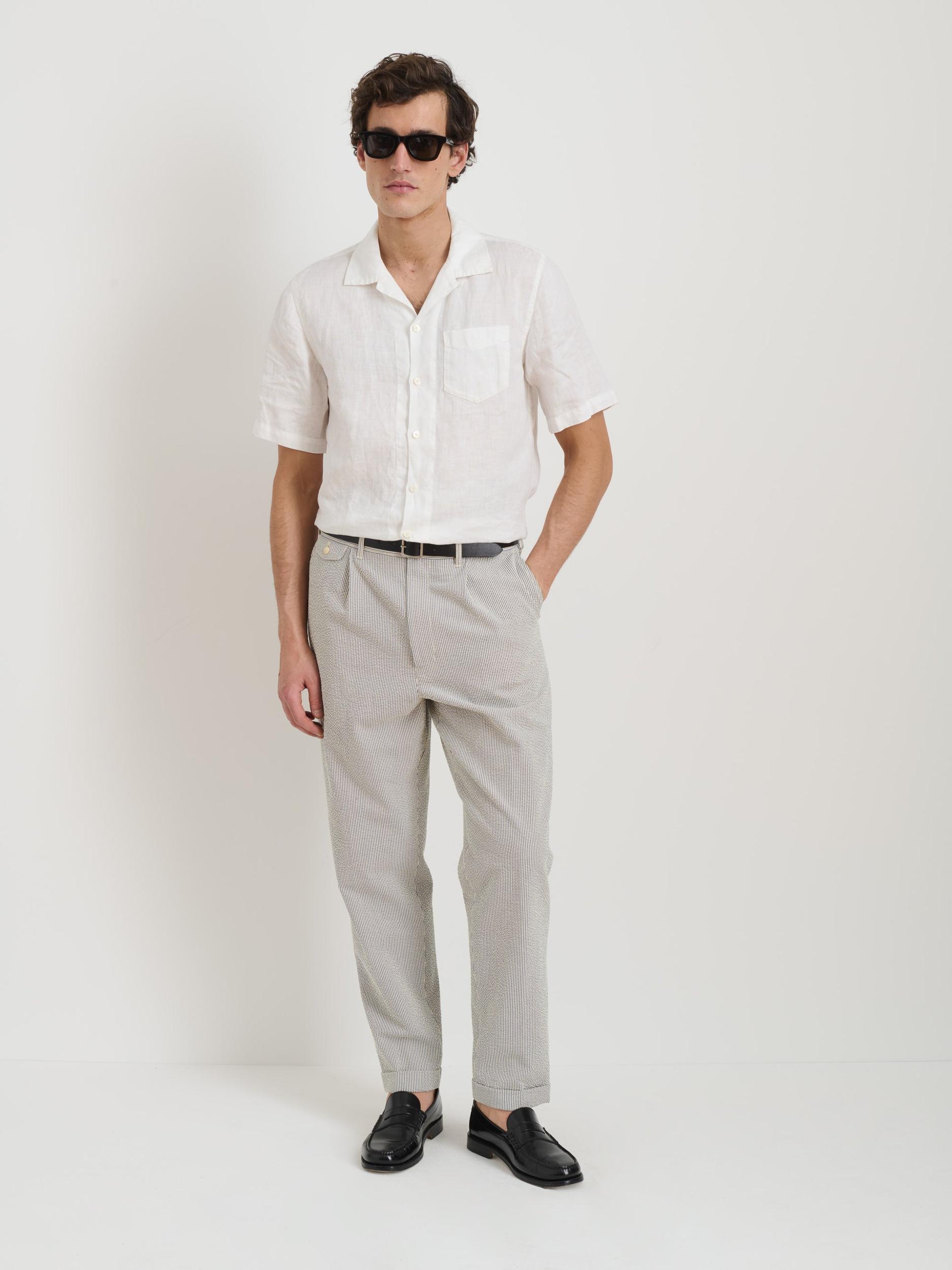 Standard Pleated Pant In Seersucker Product Image