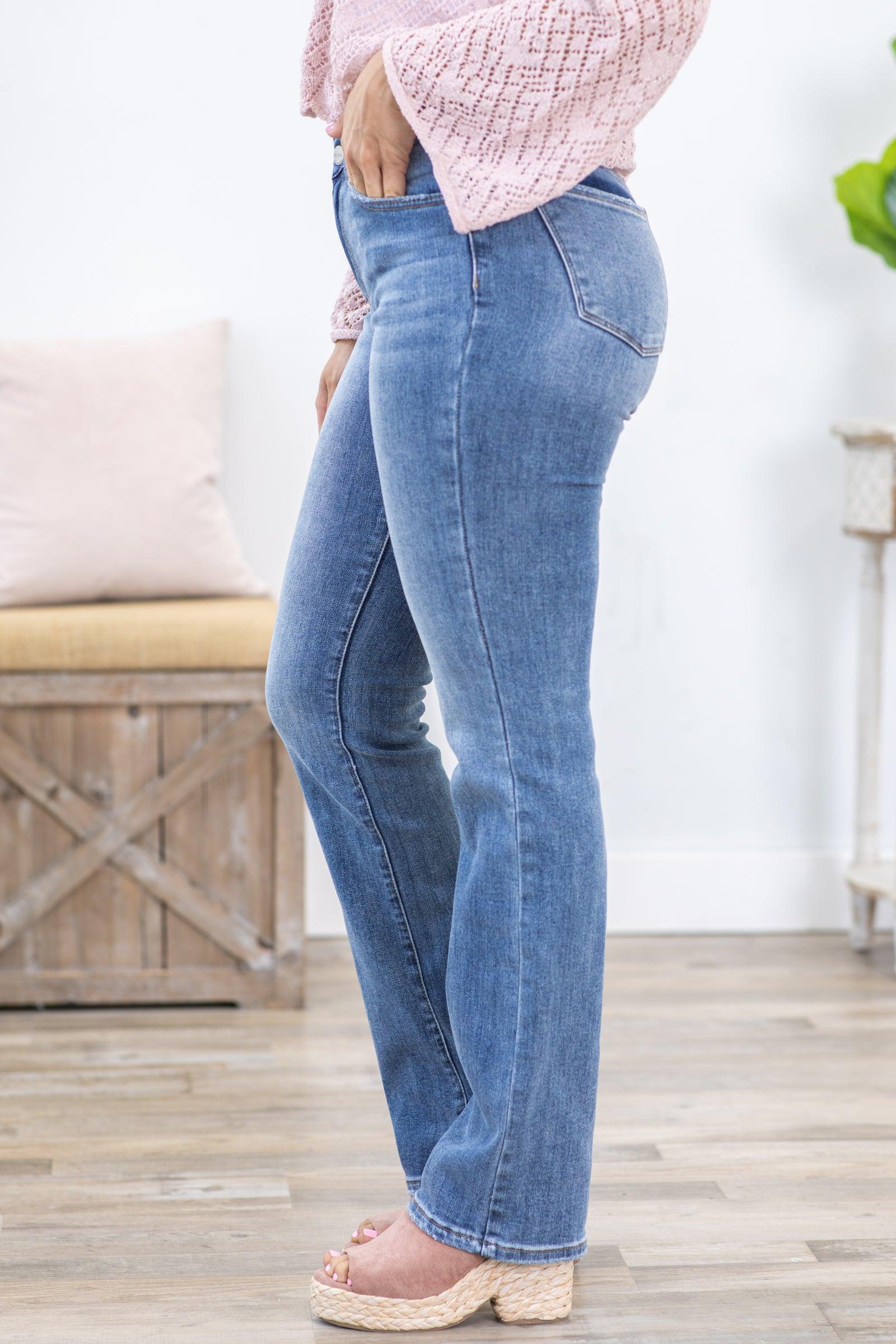 Risen Long Inseam Straight Leg Jeans Product Image