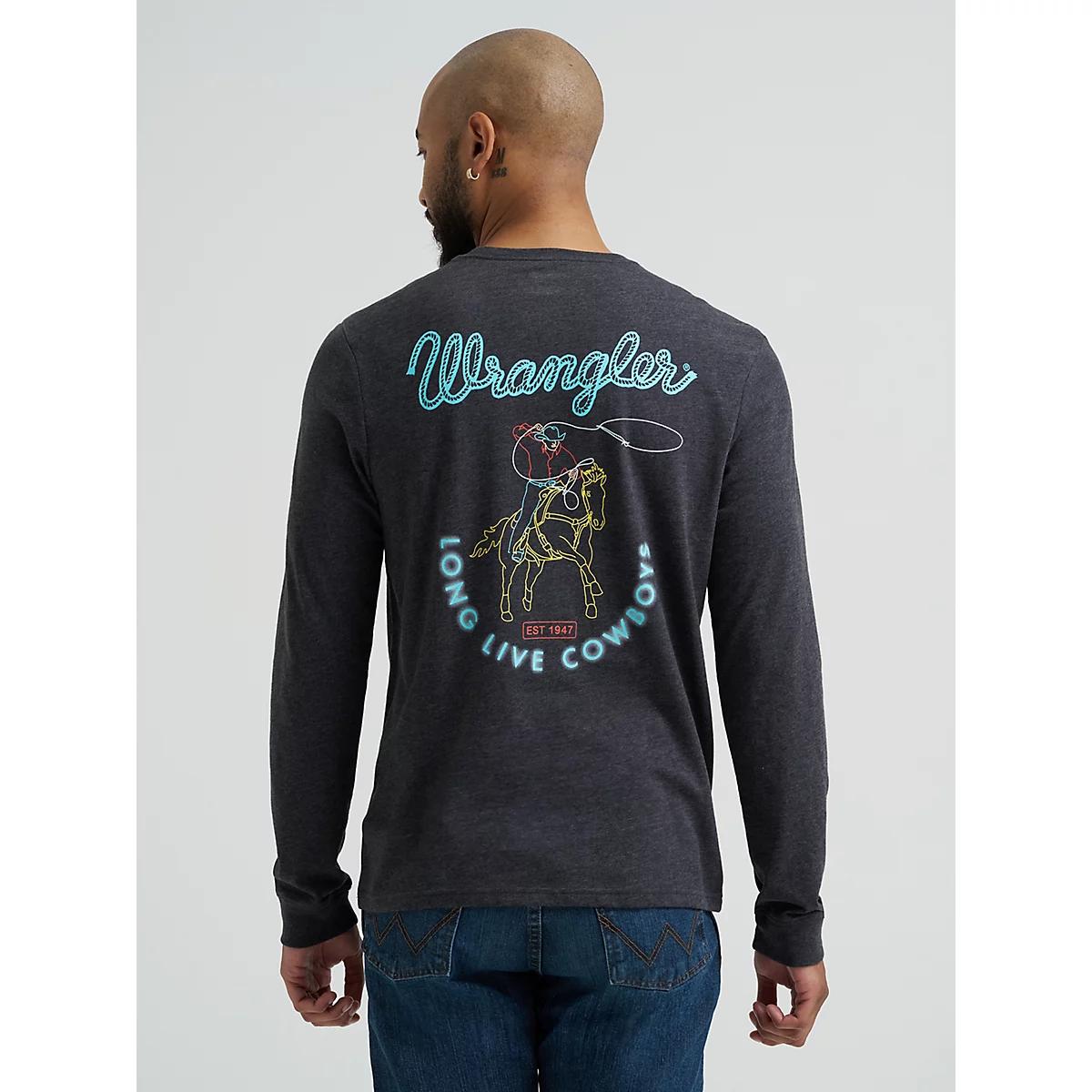 Women's Wrangler Western Back Graphic Reg Fit Tee in Cement Heather Product Image
