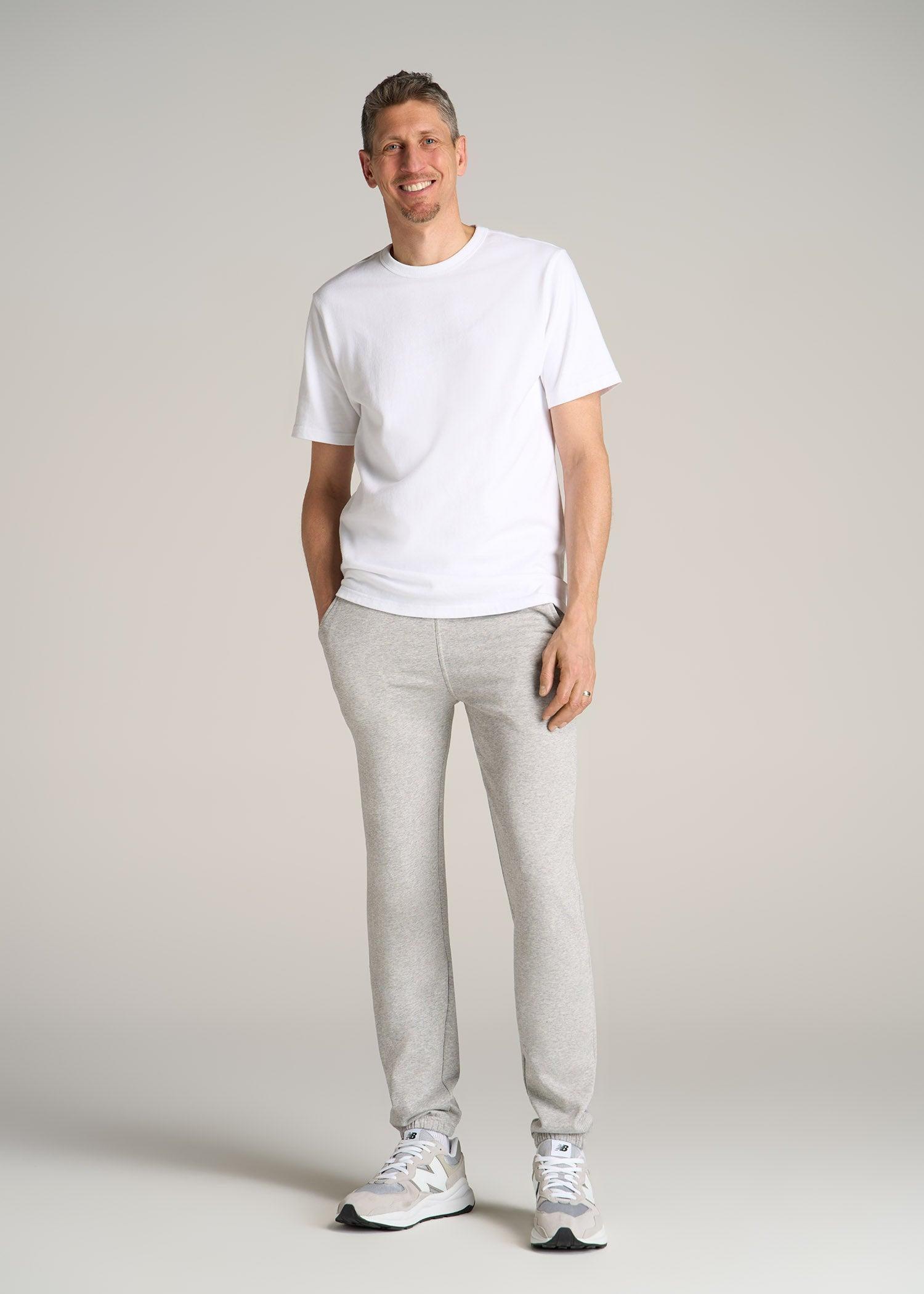Wearever French Terry Sweatpants for Tall Men in Grey Mix Male Product Image