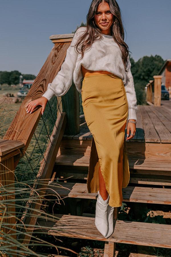 Balcony Brunch Satin Skirt Product Image