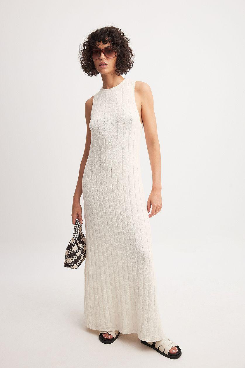 Wide Ribbed Knitted Maxi Dress Product Image