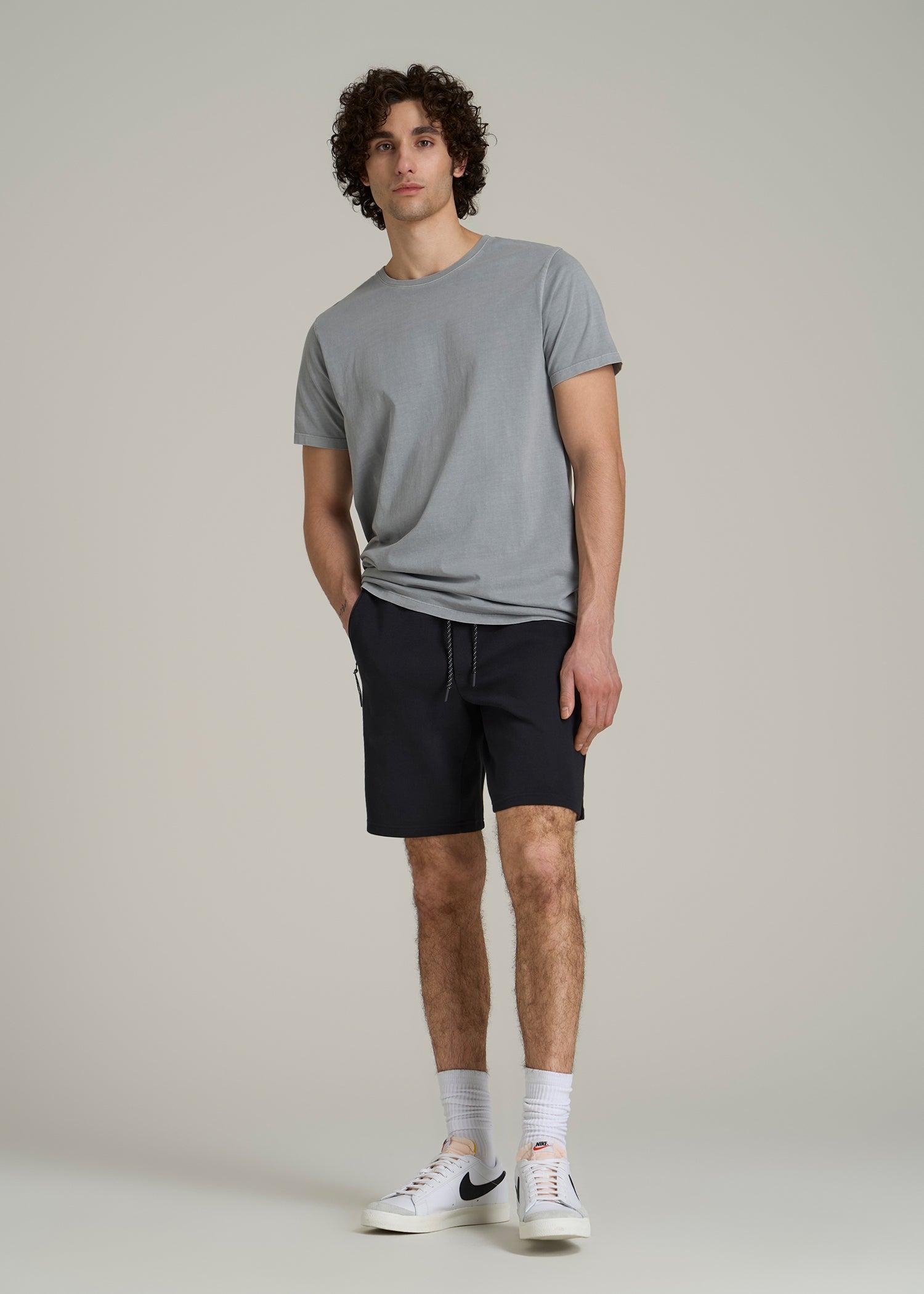 Tech Motion Fleece Shorts for Tall Men in Black Male Product Image