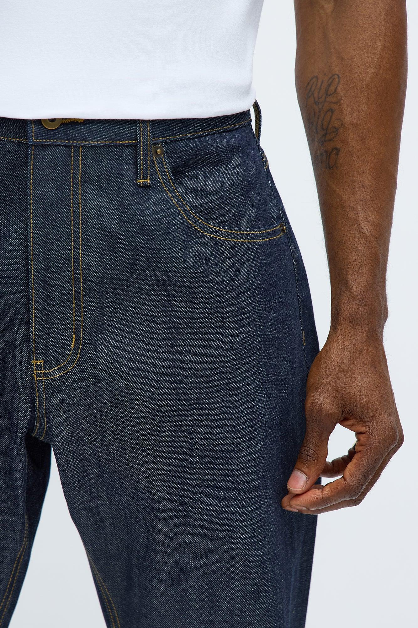 Straight Raw Selvedge Jeans - Indigo Male Product Image