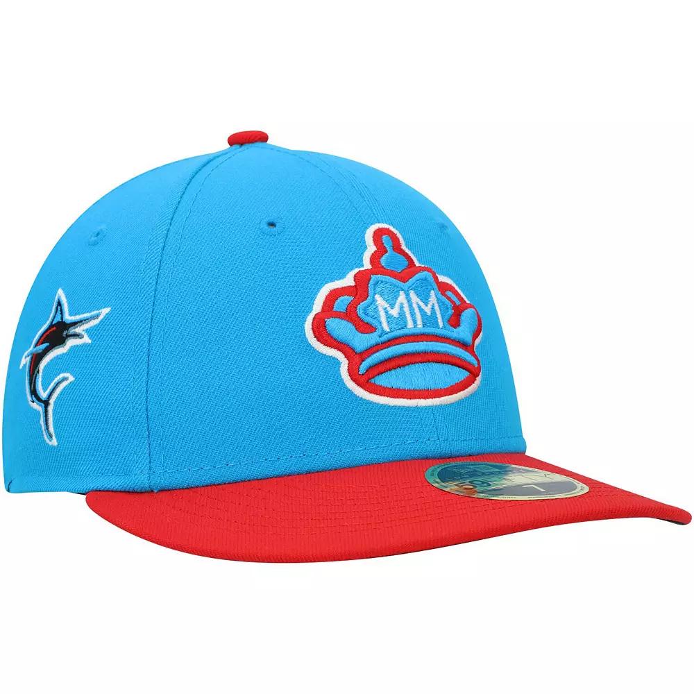 Men's New Era Blue/Red Miami Marlins City Connect 59FIFTY Fitted Hat,  Product Image
